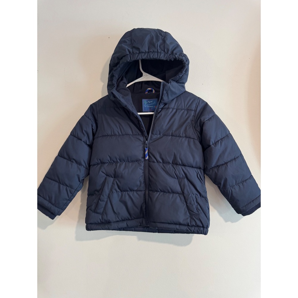 Crewcuts Puffer Jacket Kids XS Navy Blue Primaloft Hooded